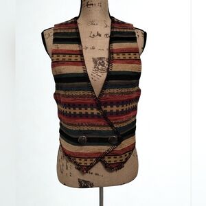 Vintage 1970s Roughrider Western Vest Women's Size S